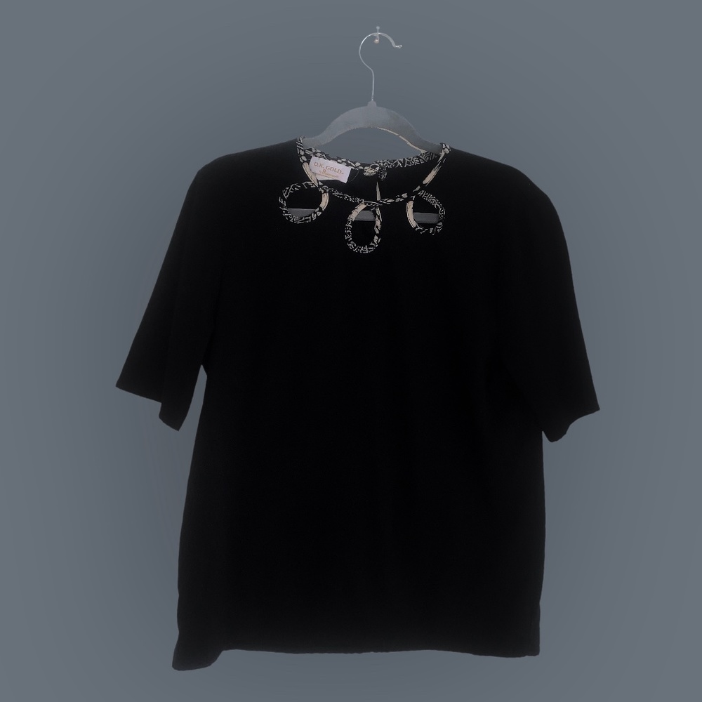 Black T-Shirt With Cut Outs